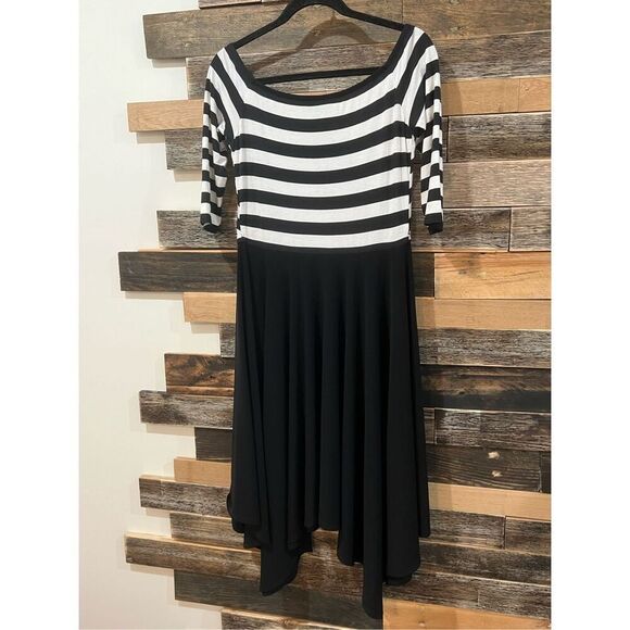 Joseph Ribkoff Multi-stripe Dress sz 8 - Picture 2 of 5